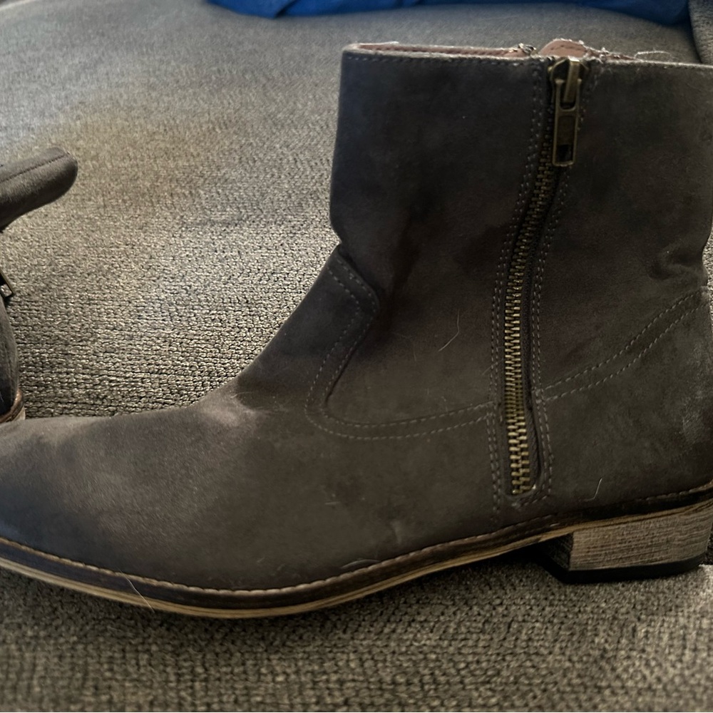 Womens American Eagle Navy Suede Ankle Boots
